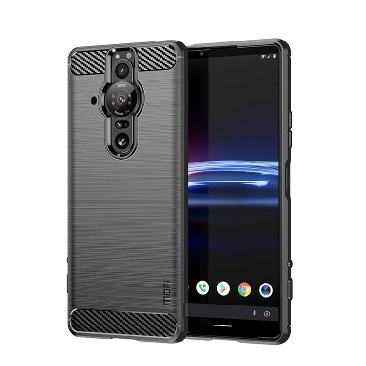 For Sony Xperia Pro-I MOFI Gentleness Brushed Carbon Fiber Soft TPU Case(Black) - Sony Cases by MOFI | Online Shopping South Africa | PMC TechLife