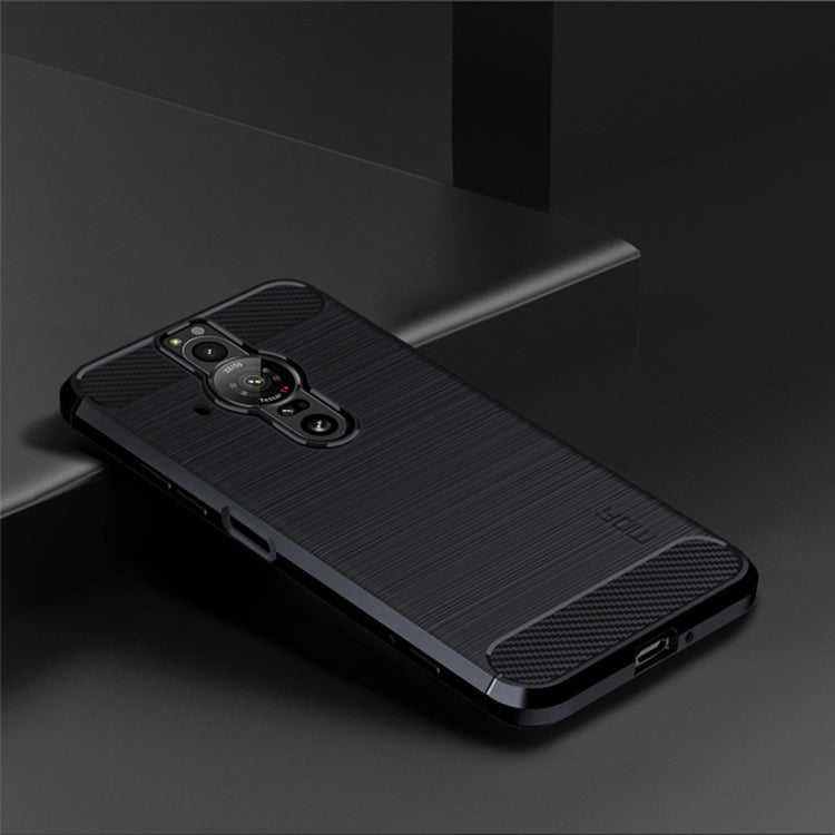 For Sony Xperia Pro-I MOFI Gentleness Brushed Carbon Fiber Soft TPU Case(Blue) - Sony Cases by MOFI | Online Shopping South Africa | PMC TechLife | Buy Now Pay Later Mobicred