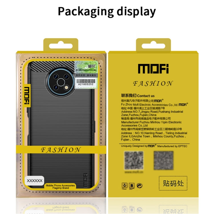 For OnePlus 10 Pro 5G MOFI Gentleness Brushed Carbon Fiber Soft TPU Case(Blue) - OnePlus Cases by MOFI | Online Shopping South Africa | PMC TechLife | Buy Now Pay Later Mobicred