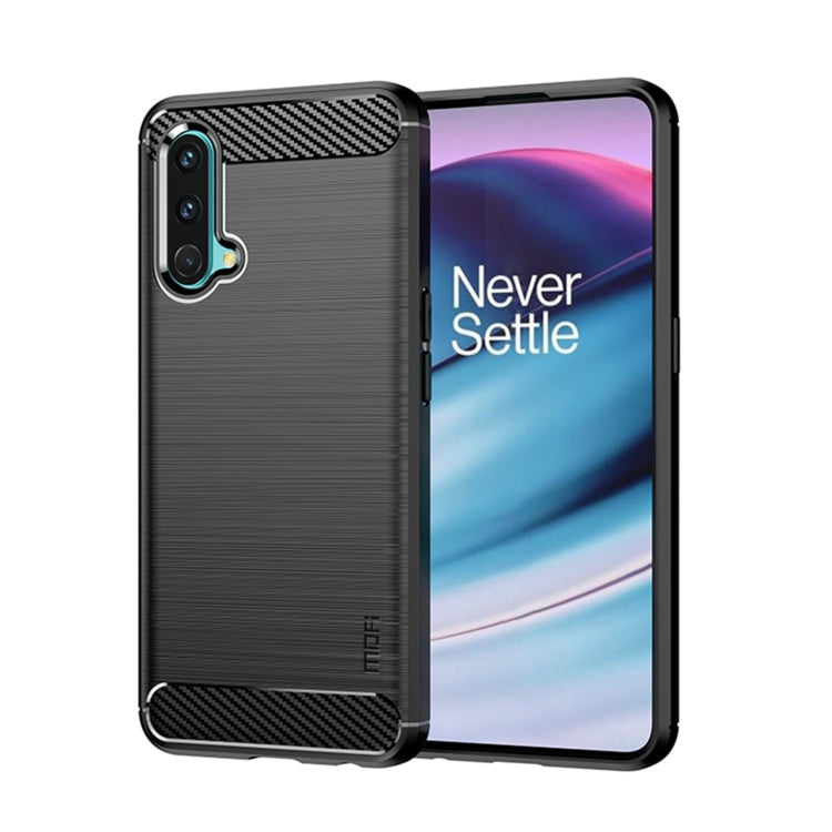 For OnePlus Nord CE 5G MOFI Gentleness Brushed Carbon Fiber Soft TPU Case(Black) - OnePlus Cases by MOFI | Online Shopping South Africa | PMC TechLife