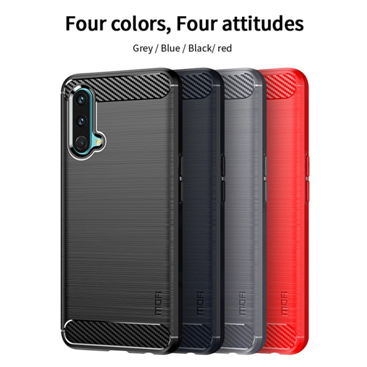For OnePlus Nord CE 5G MOFI Gentleness Brushed Carbon Fiber Soft TPU Case(Black) - OnePlus Cases by MOFI | Online Shopping South Africa | PMC TechLife