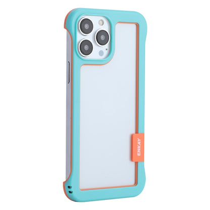 For iPhone 13 Pro Max ENKAY Frameless Hollow Shockproof PC Case (Blue) - iPhone 13 Pro Max Cases by ENKAY | Online Shopping South Africa | PMC Jewellery | Buy Now Pay Later Mobicred