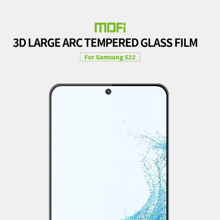 For Samsung Galaxy S22 5G MOFI 9H 3D Explosion-proof Tempered Glass Film(Black) - Galaxy S22 5G Tempered Glass by MOFI | Online Shopping South Africa | PMC TechLife | Buy Now Pay Later Mobicred