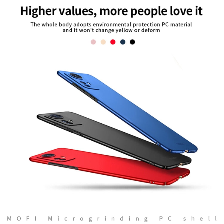 For Xiaomi 12 / 12X MOFI Frosted PC Ultra-thin Hard Phone Case(Blue) - Xiaomi Cases by MOFI | Online Shopping South Africa | PMC Jewellery | Buy Now Pay Later Mobicred