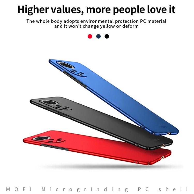 For Huawei Nova 9 MOFI Frosted PC Ultra-thin Hard Phone Case(Red) - Huawei Cases by MOFI | Online Shopping South Africa | PMC TechLife | Buy Now Pay Later Mobicred