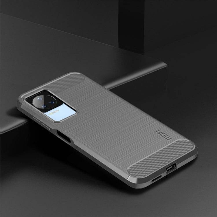 For Xiaomi Redmi K40S MOFI Gentleness Brushed Carbon Fiber Soft TPU Case(Gray) - Xiaomi Cases by MOFI | Online Shopping South Africa | PMC TechLife | Buy Now Pay Later Mobicred
