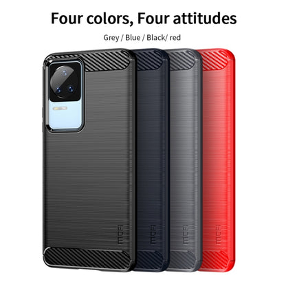 For Xiaomi Redmi K40S MOFI Gentleness Brushed Carbon Fiber Soft TPU Case(Gray) - Xiaomi Cases by MOFI | Online Shopping South Africa | PMC Jewellery