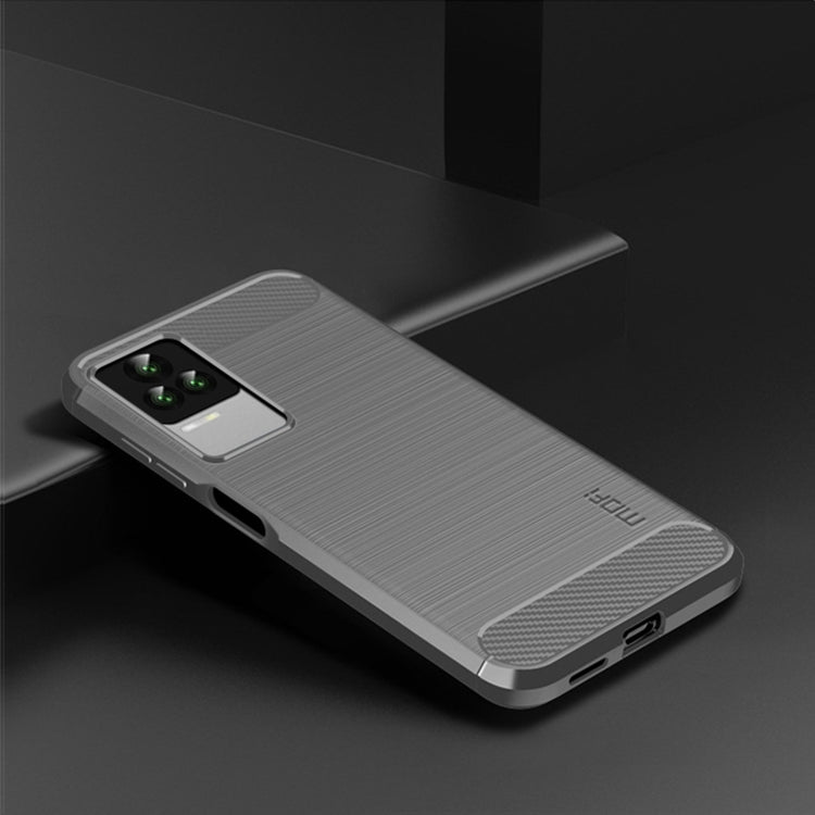 For Xiaomi Redmi K50 / K50 Pro MOFI Gentleness Brushed Carbon Fiber Soft TPU Case(Gray) - Xiaomi Cases by MOFI | Online Shopping South Africa | PMC Jewellery | Buy Now Pay Later Mobicred