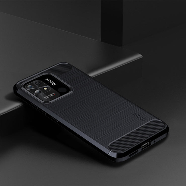 For Xiaomi Redmi 10C MOFI Gentleness Brushed Carbon Fiber Soft TPU Case(Blue) - Xiaomi Cases by MOFI | Online Shopping South Africa | PMC TechLife | Buy Now Pay Later Mobicred
