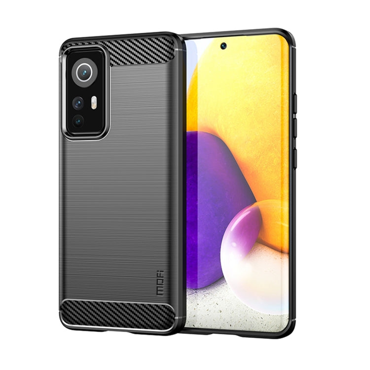 For Xiaomi 12 / 12X MOFI Gentleness Brushed Carbon Fiber Soft TPU Case(Black) - Xiaomi Cases by MOFI | Online Shopping South Africa | PMC TechLife | Buy Now Pay Later Mobicred