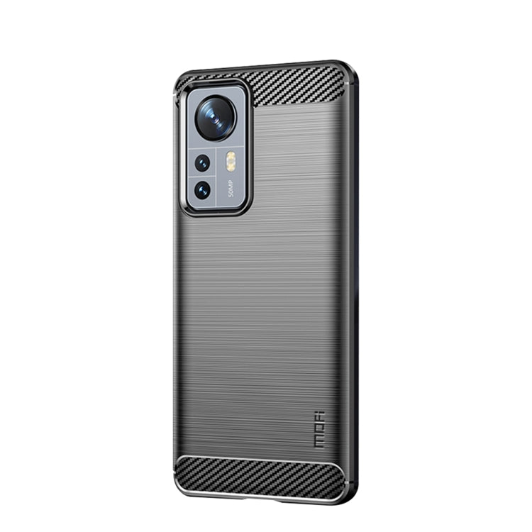 For Xiaomi 12 Pro MOFI Gentleness Brushed Carbon Fiber Soft TPU Case(Black) - Xiaomi Cases by MOFI | Online Shopping South Africa | PMC TechLife | Buy Now Pay Later Mobicred