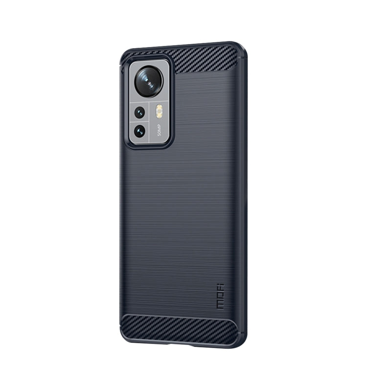 For Xiaomi 12 Pro MOFI Gentleness Brushed Carbon Fiber Soft TPU Case(Blue) - free shipping - PMC TechLife - Order now!