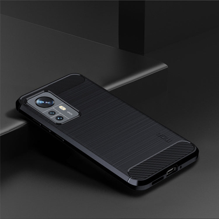 For Xiaomi 12 Pro MOFI Gentleness Brushed Carbon Fiber Soft TPU Case(Blue) - free shipping - PMC TechLife - Order now!