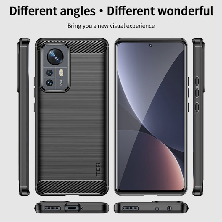 For Xiaomi 12 Pro MOFI Gentleness Brushed Carbon Fiber Soft TPU Case(Blue) - free shipping - PMC TechLife - Order now!
