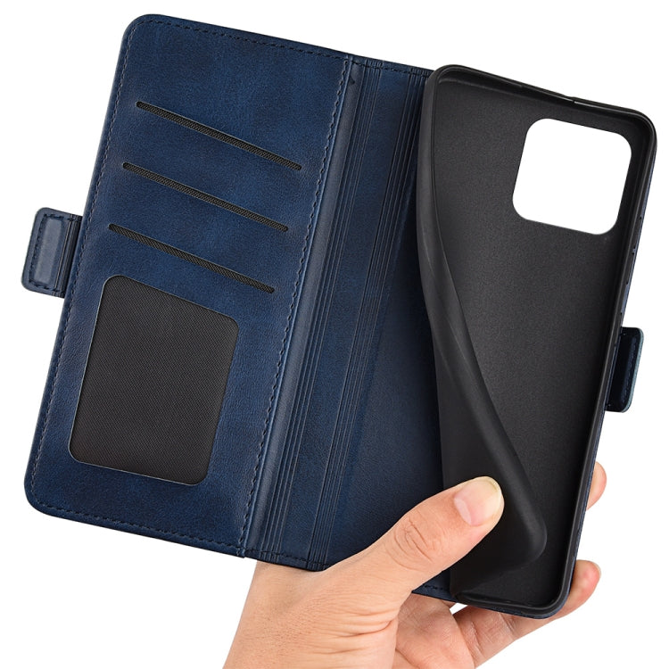 For Blackview A55 Pro Dual-side Magnetic Buckle Leather Phone Case(Dark Blue) - More Brand by PMC TechLife | Online Shopping South Africa | PMC TechLife | Buy Now Pay Later Mobicred