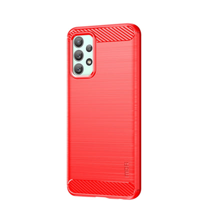 For Samsung Galaxy A23 / M23 / F23 MOFI Gentleness Series Brushed Texture Carbon Fiber Soft TPU Case(Red) - Galaxy Phone Cases by MOFI | Online Shopping South Africa | PMC Jewellery