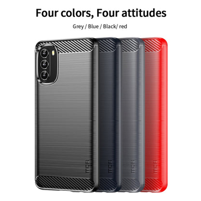 For Motorola Moto G 5G 2022 MOFI Gentleness Series Brushed Texture Carbon Fiber TPU Phone Case(Gray) - Motorola Cases by MOFI | Online Shopping South Africa | PMC Jewellery