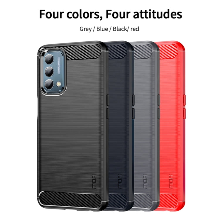 For Oneplus Nord N200 5G MOFI Gentleness Series Brushed Texture Carbon Fiber Soft TPU Phone Case(Black) - OnePlus Cases by MOFI | Online Shopping South Africa | PMC Jewellery