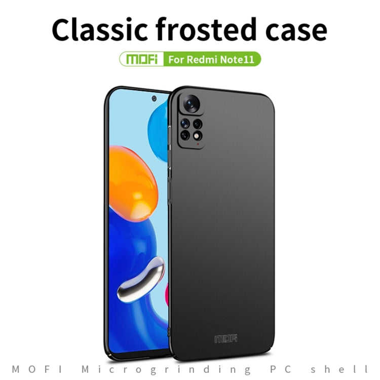 For Xiaomi Redmi Note 11 Global MOFI Frosted PC Ultra-thin Hard  Phone Case(Blue) - Xiaomi Cases by MOFI | Online Shopping South Africa | PMC Jewellery