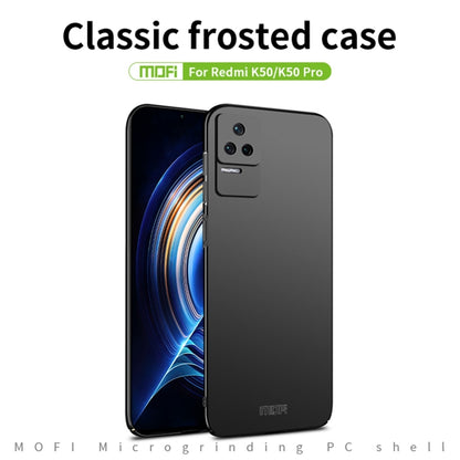 For Xiaomi Redmi K50 / K50 Pro MOFI Frosted PC Ultra-thin Hard  Phone Case(Black) - Xiaomi Cases by MOFI | Online Shopping South Africa | PMC Jewellery