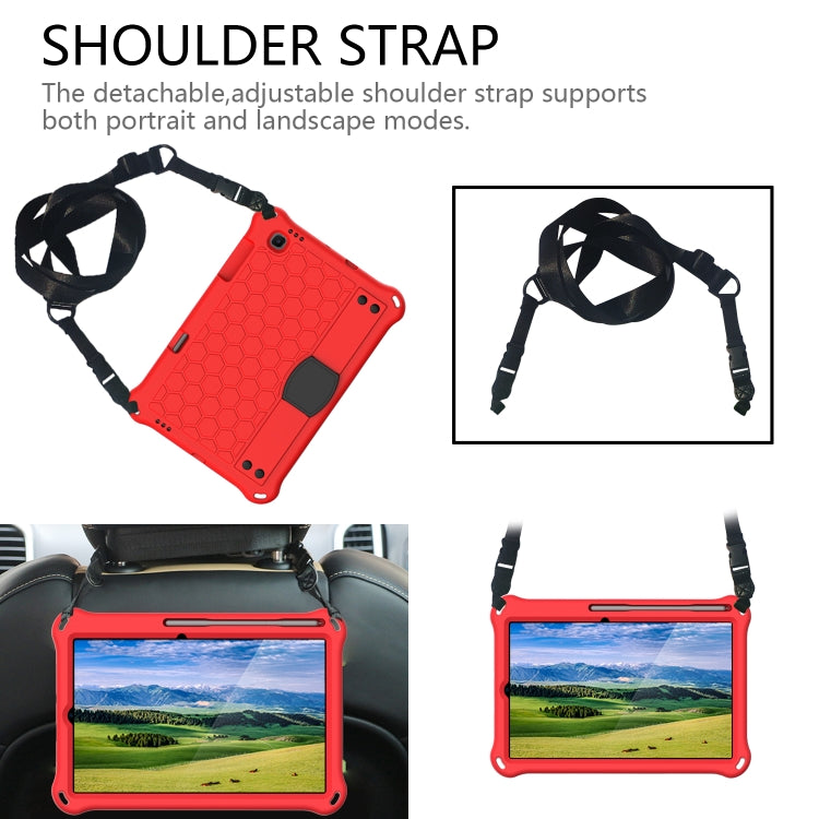 For Lenovo X306 / X606 / K10 Honeycomb EVA + PC Shockproof Tablet Case with Strap(Red+Black) - free shipping - PMC TechLife - Order now!