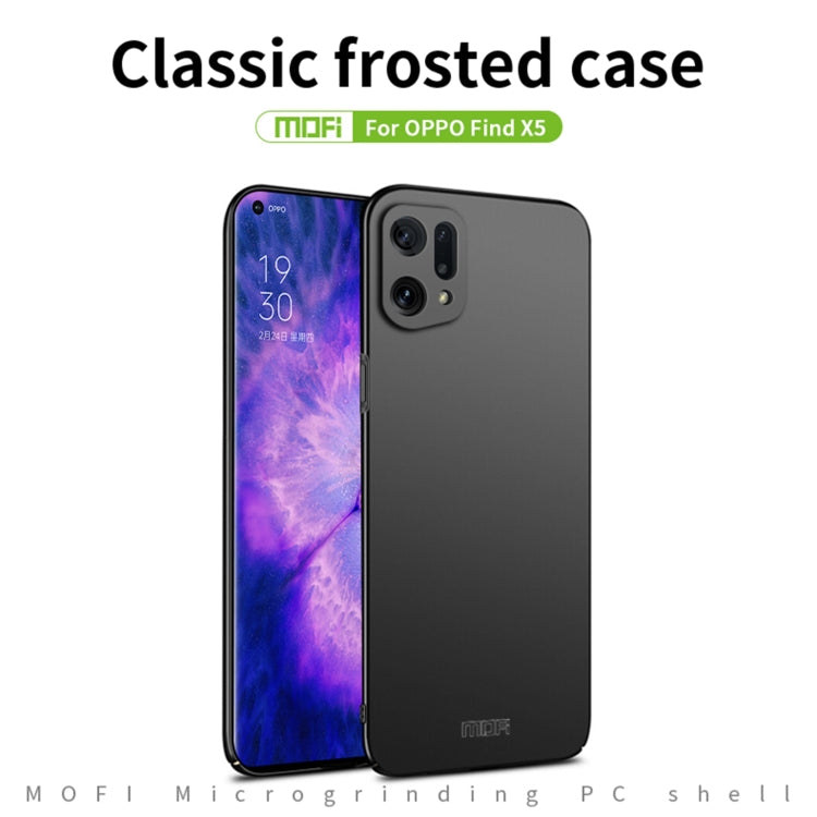 For OPPO Find X5 MOFI Frosted PC Ultra-thin Hard Case(Rose Gold) - OPPO Cases by MOFI | Online Shopping South Africa | PMC TechLife | Buy Now Pay Later Mobicred