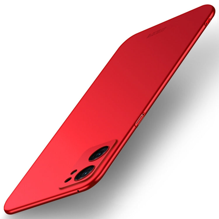 For OPPO Reno7 5G Global / Find X5 Lite MOFI Frosted PC Ultra-thin Hard Case(Red) - free shipping - PMC TechLife - Order now!