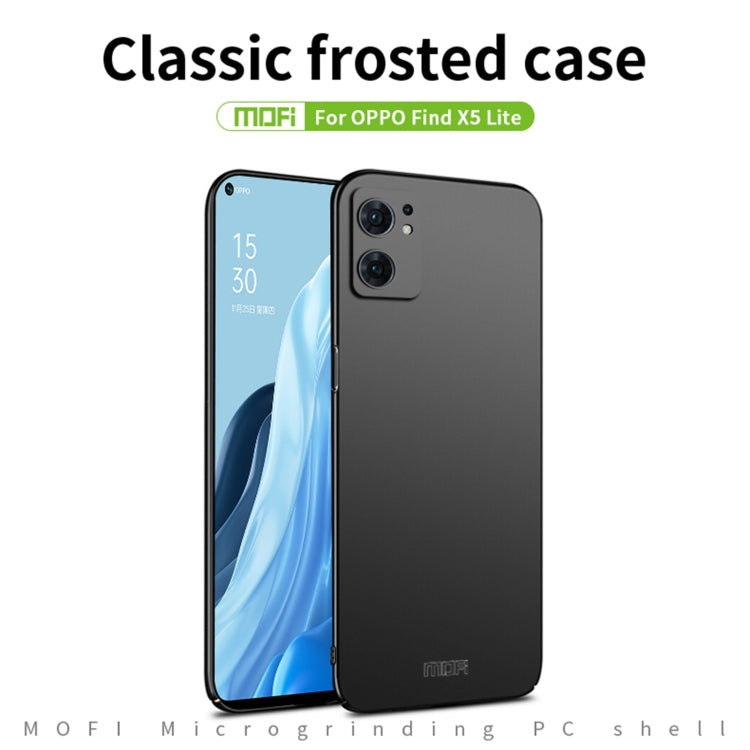 For OPPO Find X5 Lite / Reno7 Global MOFI Frosted PC Ultra-thin Hard Case(Blue) - free shipping - PMC TechLife - Order now!