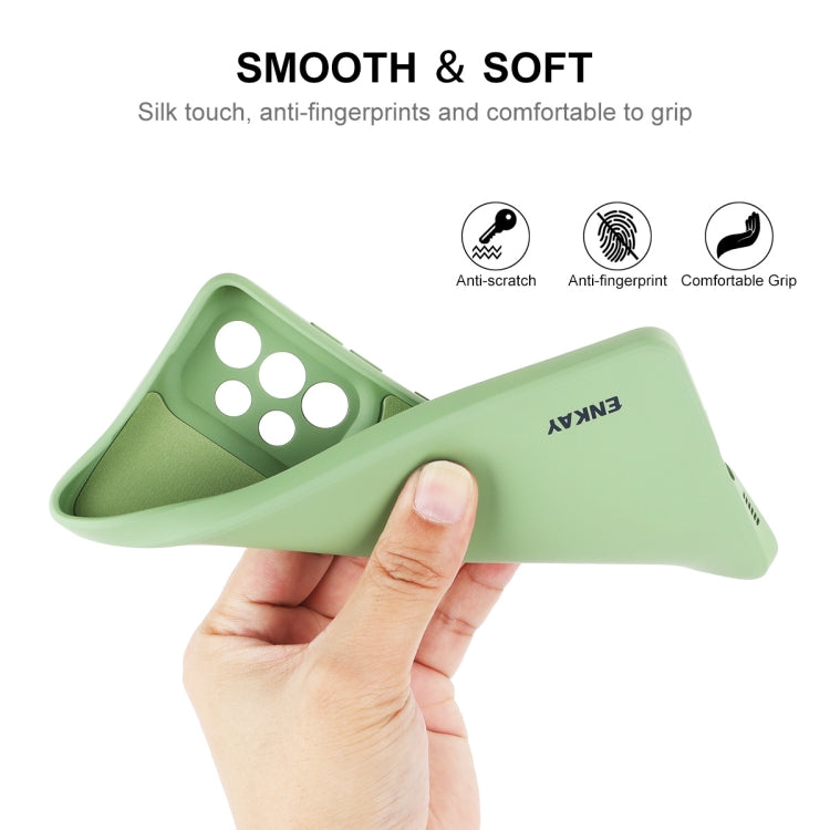 For Samsung Galaxy A73 5G ENKAY Liquid Silicone Soft Shockproof Phone Case(Dark Green) - Galaxy Phone Cases by ENKAY | Online Shopping South Africa | PMC TechLife | Buy Now Pay Later Mobicred
