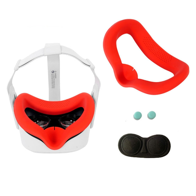 JD-391215 Suitable for Oculus Quest2 Generation VR Eye Mask Silicone Cover + Lens Cover Set(Navy blue) - VR Accessories by PMC TechLife | Online Shopping South Africa | PMC TechLife | Buy Now Pay Later Mobicred