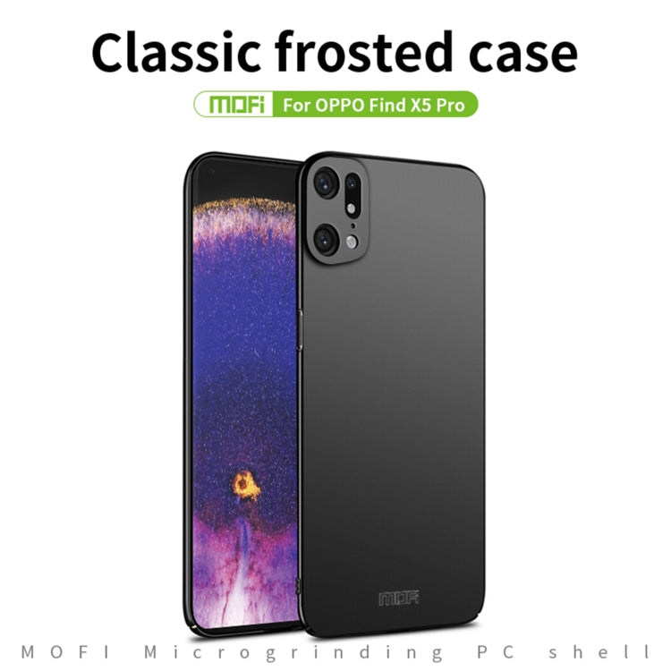 For OPPO Find X5 Pro MOFI Frosted PC Ultra-thin Hard Case(Blue) -  by MOFI | Online Shopping South Africa | PMC TechLife | Buy Now Pay Later Mobicred