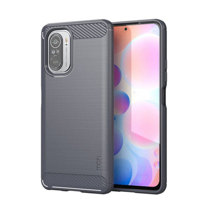 For Xiaomi Redmi Note 11T Pro 5G / 11T Pro Plus 5G MOFI Gentleness Series Brushed Texture Carbon Fiber Soft TPU Case(Gray) -  by MOFI | Online Shopping South Africa | PMC Jewellery