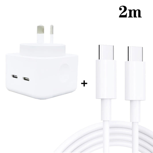 SDC-40W Dual PD USB-C / Type-C Ports Charger with 2m Dual Type-C Cable, AU Plug - USB Charger by PMC Jewellery | Online Shopping South Africa | PMC Jewellery | Buy Now Pay Later Mobicred