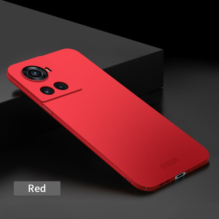 For OnePlus Ace 5G / 10R 5G MOFI Frosted PC Ultra-thin Hard Case(Red) - OnePlus Cases by MOFI | Online Shopping South Africa | PMC Jewellery