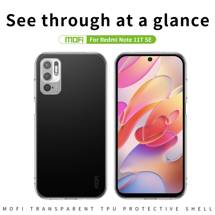 For Xiaomi Redmi Note 11T SE / Note 10 5G MOFI Ming Series Ultra-thin TPU Phone Case(Transparent) - Xiaomi Cases by MOFI | Online Shopping South Africa | PMC TechLife