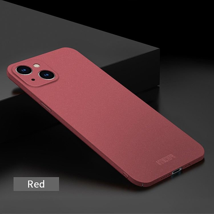For iPhone 14 Plus  MOFI Fandun Series Frosted PC Ultra-thin Phone Case(Red) - iPhone 14 Plus Cases by MOFI | Online Shopping South Africa | PMC TechLife | Buy Now Pay Later Mobicred
