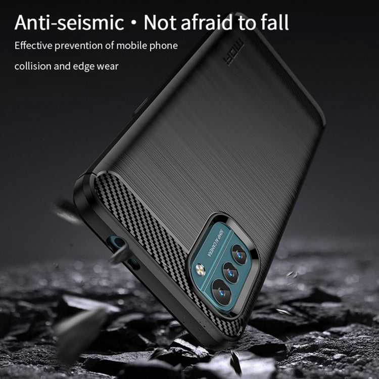 For Nokia G11 / G21 MOFI Gentleness Series Brushed Texture Carbon Fiber Soft TPU Case(Black) - Nokia Cases by MOFI | Online Shopping South Africa | PMC TechLife