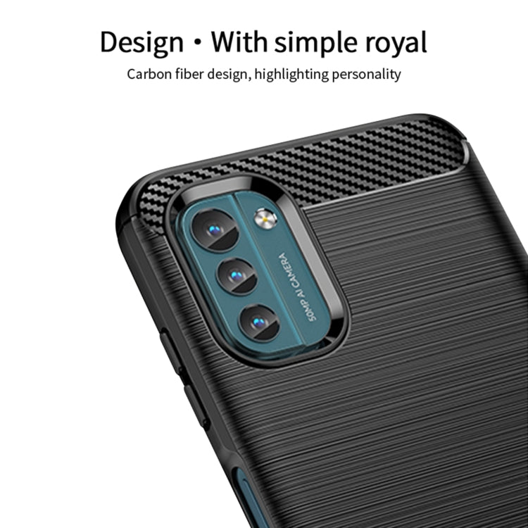 For Nokia G11 / G21 MOFI Gentleness Series Brushed Texture Carbon Fiber Soft TPU Case(Blue) - free shipping - PMC TechLife - Order now!