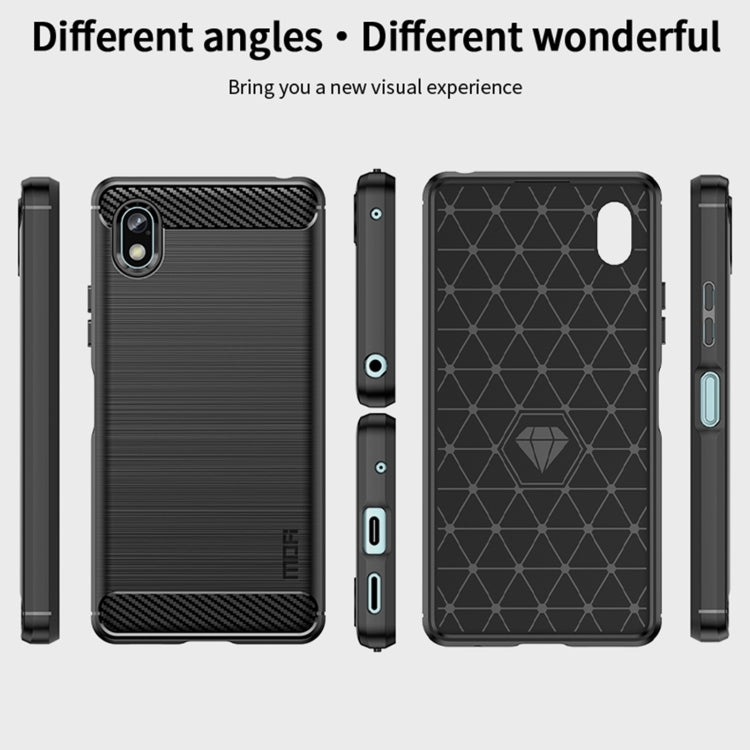 For Sony Xperia Ace 3 MOFI Gentleness Brushed Carbon Fiber Soft TPU Case(Blue) - Sony Cases by MOFI | Online Shopping South Africa | PMC TechLife | Buy Now Pay Later Mobicred