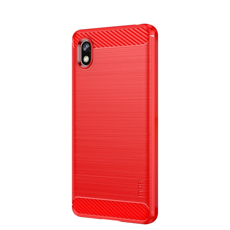 For Sony Xperia Ace 3 MOFI Gentleness Brushed Carbon Fiber Soft TPU Case(Red) - Sony Cases by MOFI | Online Shopping South Africa | PMC TechLife | Buy Now Pay Later Mobicred