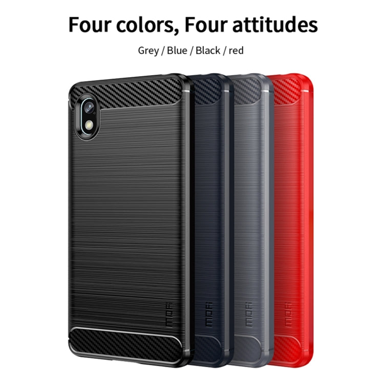 For Sony Xperia Ace 3 MOFI Gentleness Brushed Carbon Fiber Soft TPU Case(Red) - Sony Cases by MOFI | Online Shopping South Africa | PMC TechLife | Buy Now Pay Later Mobicred