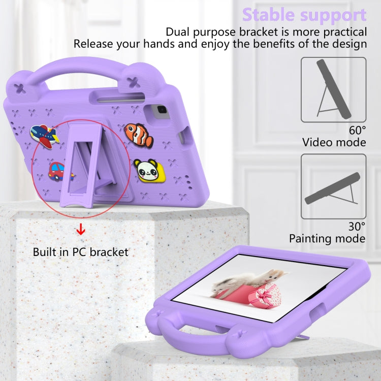 For Samsung Galaxy Tab A 8.0 2019 T290 / T295 Handle Kickstand Children EVA Shockproof Tablet Case(Lighte Purple) - Other Galaxy Tab PC by PMC Jewellery | Online Shopping South Africa | PMC Jewellery