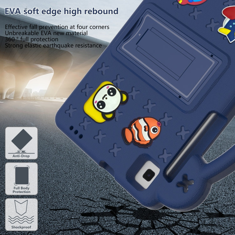 For Huawei MediaPad M3 Lite 8.0 Handle Kickstand Children EVA Shockproof Tablet Case(Navy Blue) - Huawei by PMC TechLife | Online Shopping South Africa | PMC TechLife | Buy Now Pay Later Mobicred