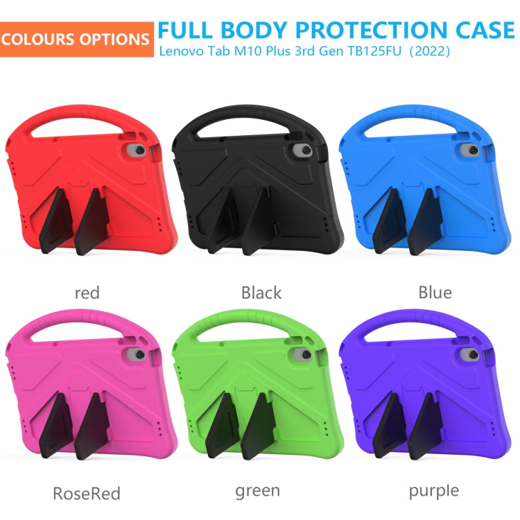 For Lenovo Tab M10 Plus 10.6 3rd Gen TB125FU 2022 EVA Shockproof Tablet Case with Holder(Rose Red) - Lenovo by PMC TechLife | Online Shopping South Africa | PMC TechLife | Buy Now Pay Later Mobicred