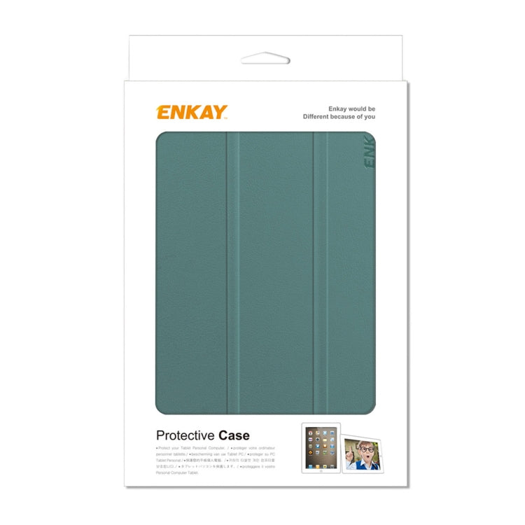 For Amazon Fire 7 12th 2022 ENKAY Smart Leather Tablet Case(Grey) - Amazon by ENKAY | Online Shopping South Africa | PMC TechLife | Buy Now Pay Later Mobicred