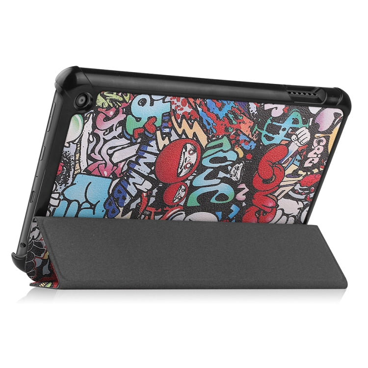 For Amazon Fire 7 12th 2022 JSM Smart Leather Tablet Case(Graffiti) - free shipping - PMc TechLife - Order now!
