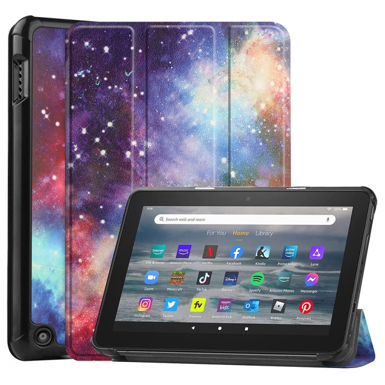 For Amazon Fire 7 12th 2022 JSM Smart Leather Tablet Case(Galaxy) - free shipping - PMc TechLife - Order now!