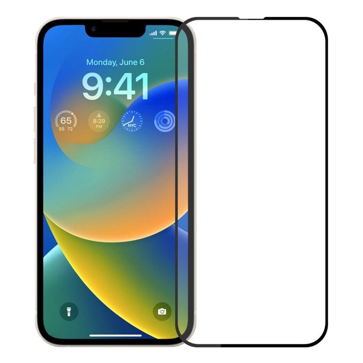 For iPhone 14 Plus MOFI 9H 2.5D Full Screen Tempered Glass Film(Black) - iPhone 14 Plus Tempered Glass by MOFI | Online Shopping South Africa | PMC TechLife