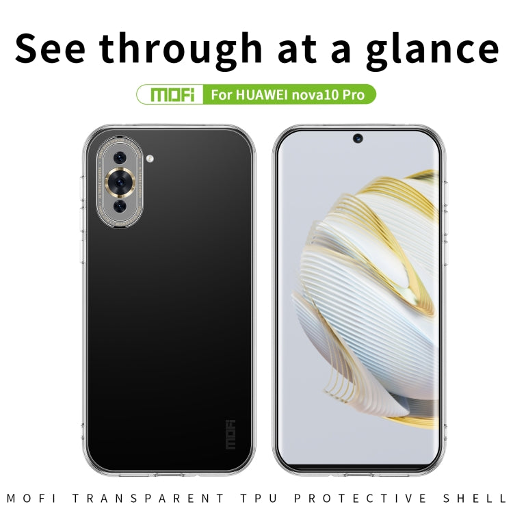 For Huawei Nova 10 Pro MOFI Ming Series Ultra-thin TPU Phone Case(Transparent) - Huawei Cases by MOFI | Online Shopping South Africa | PMC TechLife | Buy Now Pay Later Mobicred