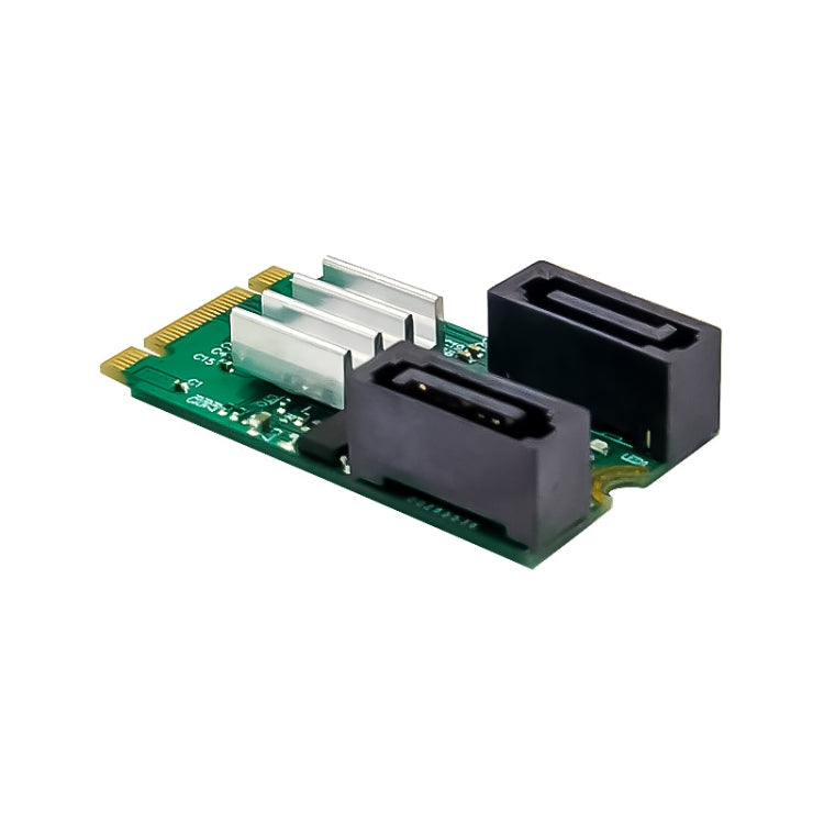 ST551 6Gbps PCIe B+M key to 2 Port SATA 3.0 Card M.2 to dual SATA  Adapter - Card Adapter by PMC Jewellery | Online Shopping South Africa | PMC Jewellery | Buy Now Pay Later Mobicred